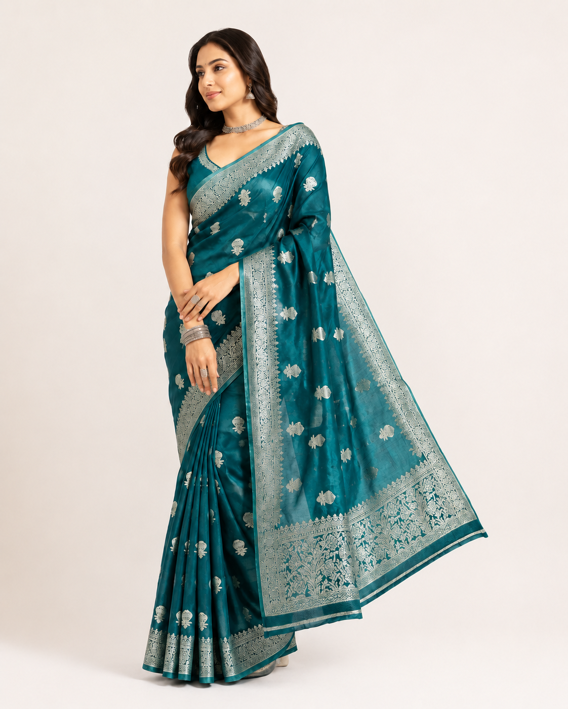 Banarasi Silk Saree with Zari Weaving