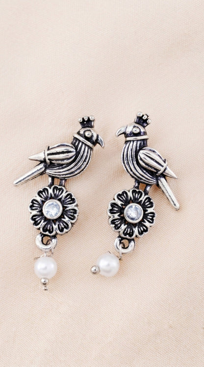 Premium Oxidised Silver Jhumka Earrings Combo Set (Pack Of 12)