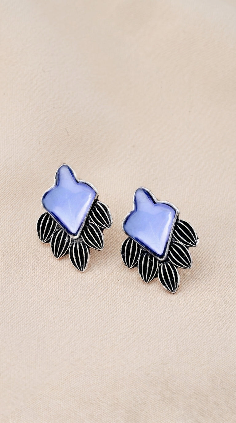 Premium Oxidised Silver Jhumka Earrings Combo Set (Pack Of 12)