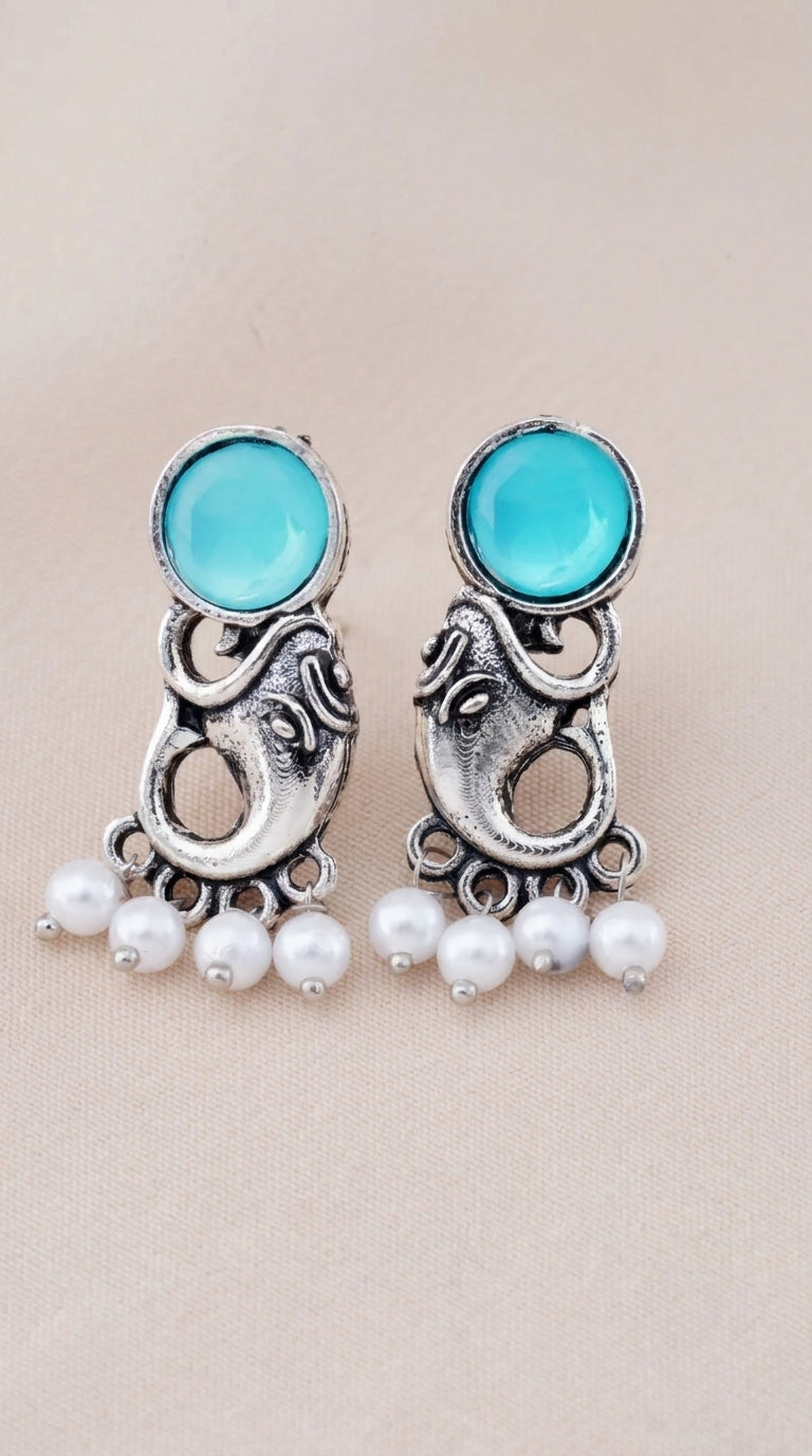 Premium Oxidised Silver Jhumka Earrings Combo Set (Pack Of 12)