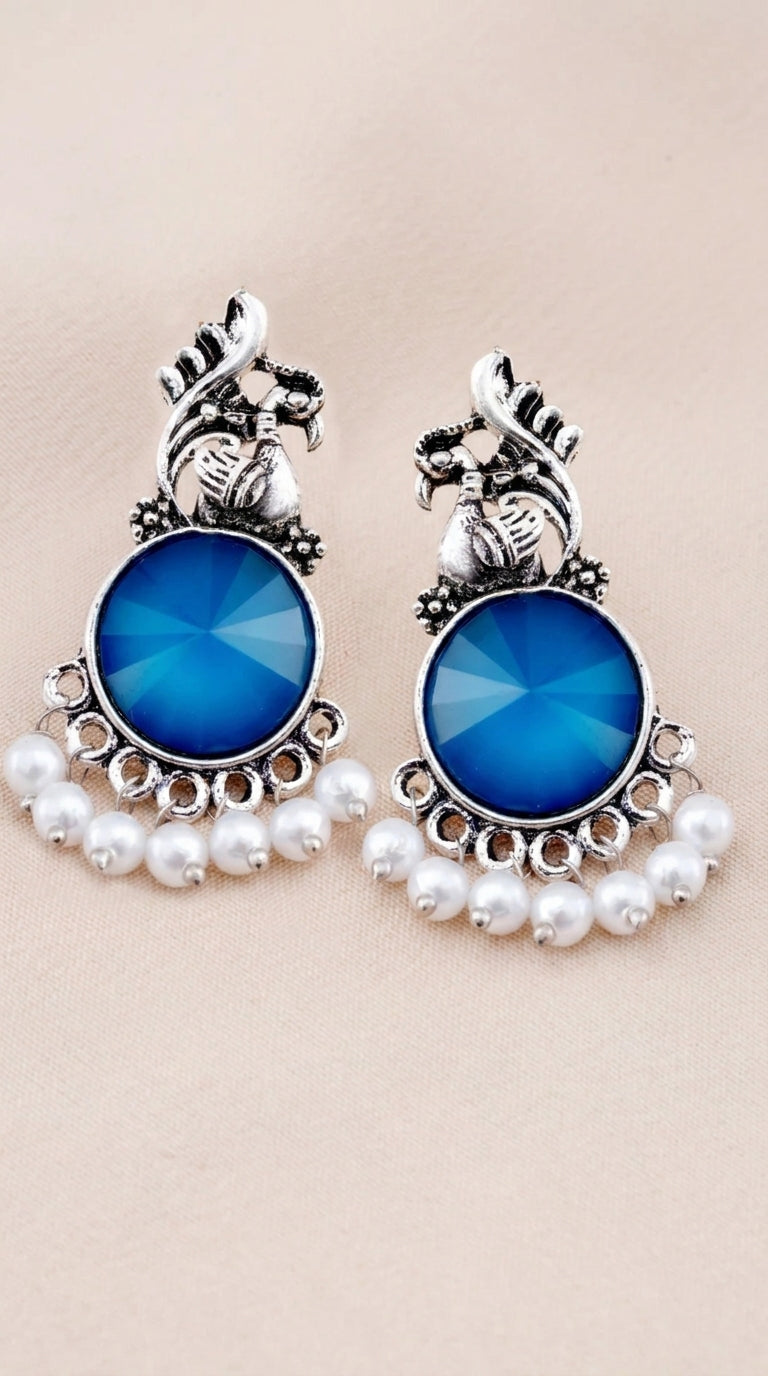 Premium Oxidised Silver Jhumka Earrings Combo Set (Pack Of 12)