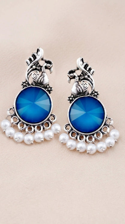 Premium Oxidised Silver Jhumka Earrings Combo Set (Pack Of 12)