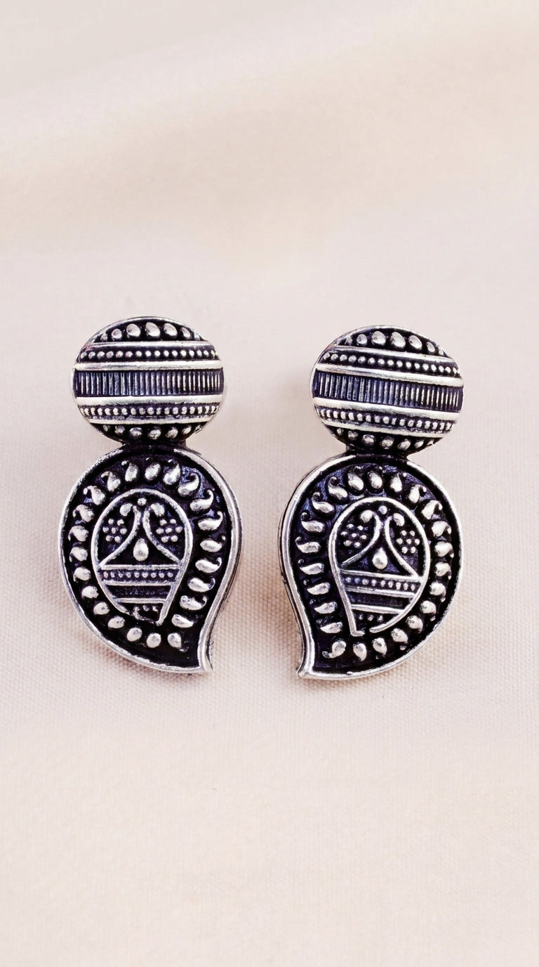 Premium Oxidised Silver Jhumka Earrings Combo Set (Pack Of 12)