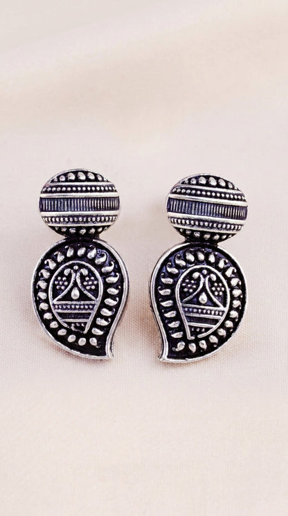 Premium Oxidised Silver Jhumka Earrings Combo Set (Pack Of 12)