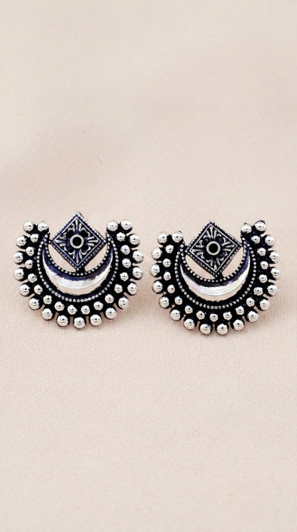 Premium Oxidised Silver Jhumka Earrings Combo Set (Pack Of 12)