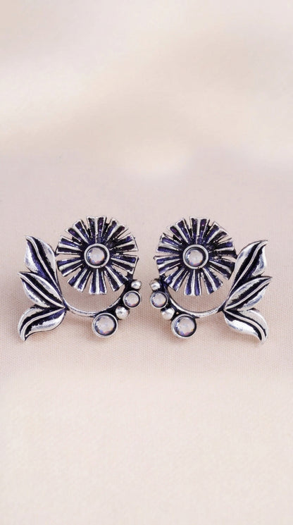 Premium Oxidised Silver Jhumka Earrings Combo Set (Pack Of 12)