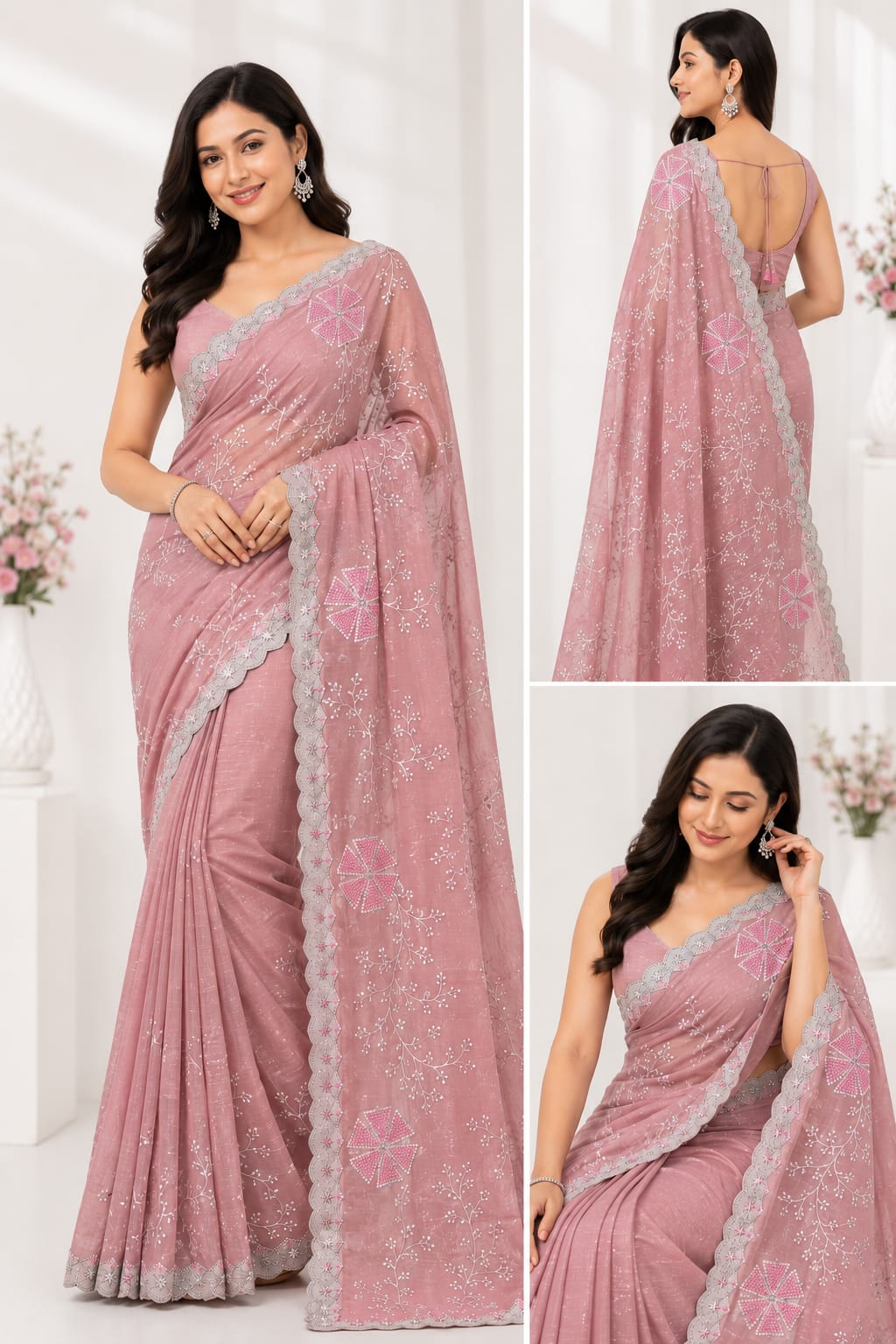 Luxury Soft Net Organza Saree For Festive & Party Wear